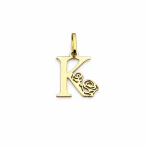 آویز حرف K و دو گل